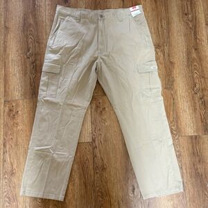 Wrangler Relaxed Fit Cargo pants khaki Premium Mens 40x30 NEW FLAW gorpcore